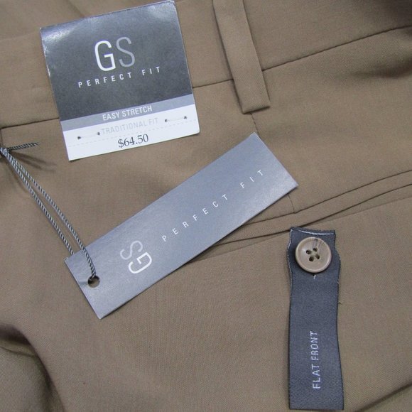 NWT GS Perfect Fit Brown Dress Pants Size 52 - Picture 3 of 6